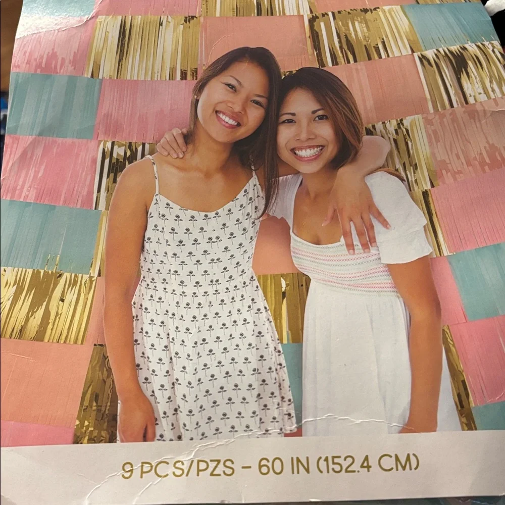 FINAL MARKDOWN Gold and Pink Decorating Backdrop